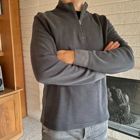 Prana Other - Prana Men's Irwin 1/4 Zip Sweater Size L Charcoal